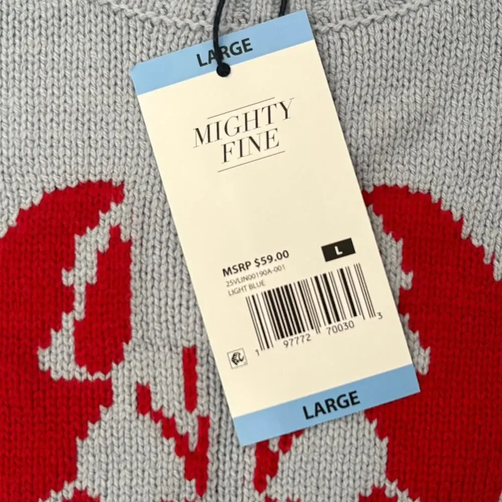 Mighty Fine Blue Lobster Sweater Sz S, M, L, Crewneck Coastal Cotton Blend NWT - Picture 5 of 11
